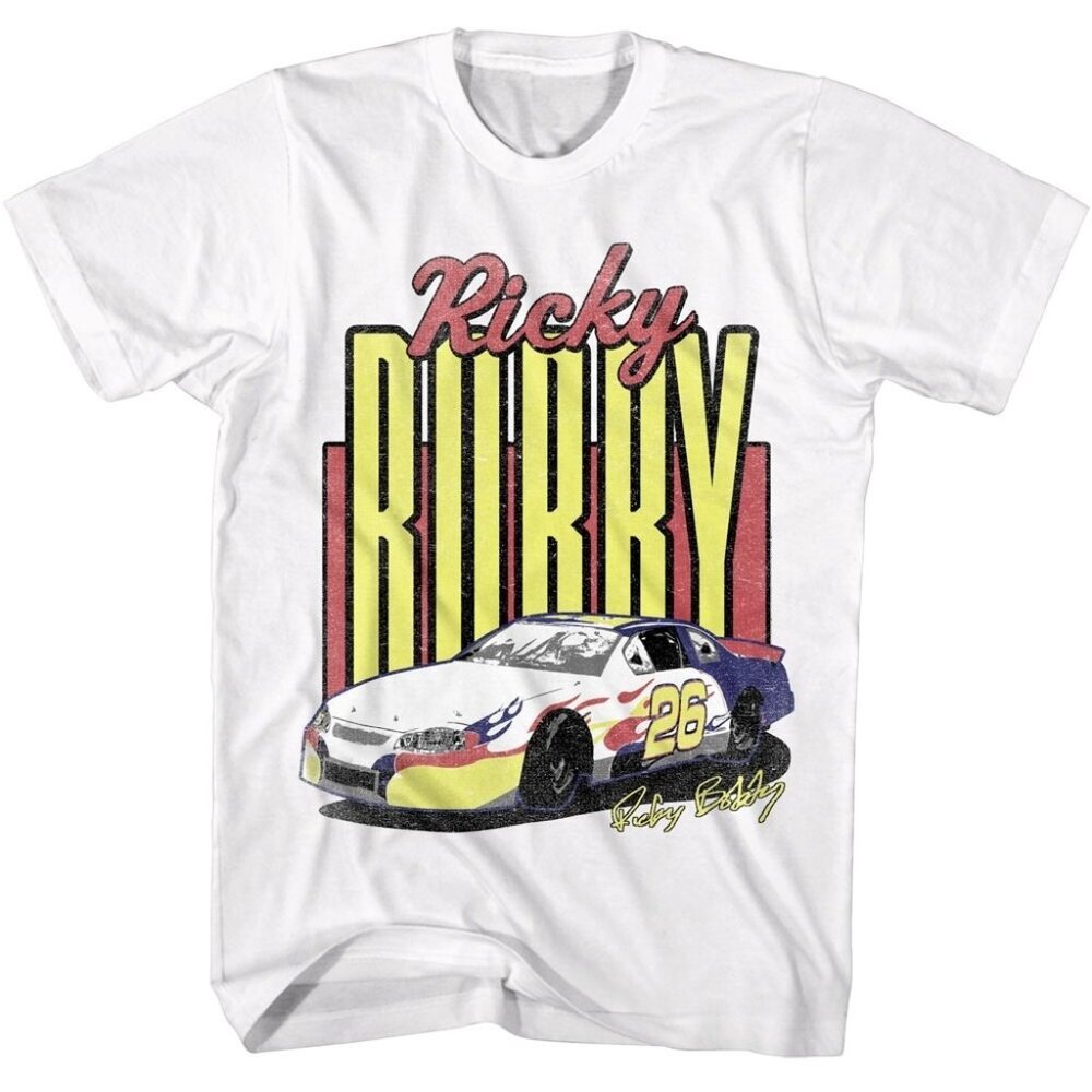Talladega Nights Ricky Bobby Racecar Funny Comedy Movie Quote Fan T-Shirt 90